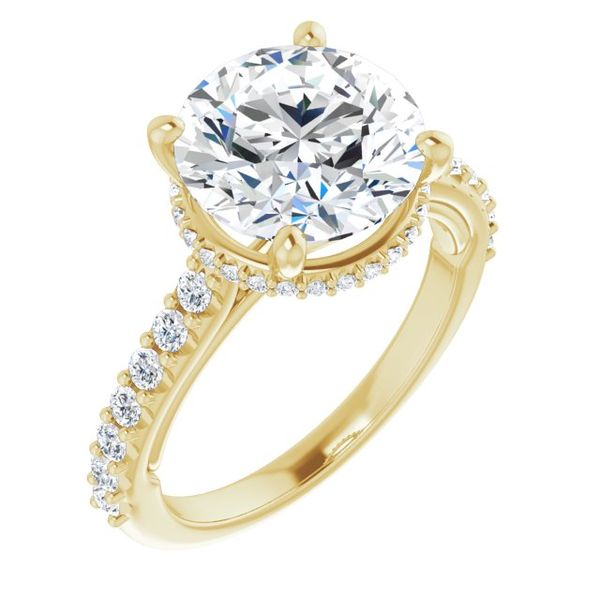Hidden Halo-Style Engagement Ring