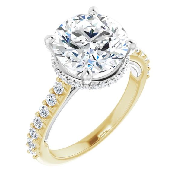 Hidden Halo-Style Engagement Ring