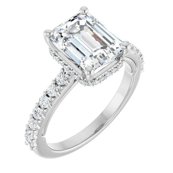 Hidden Halo-Style Engagement Ring