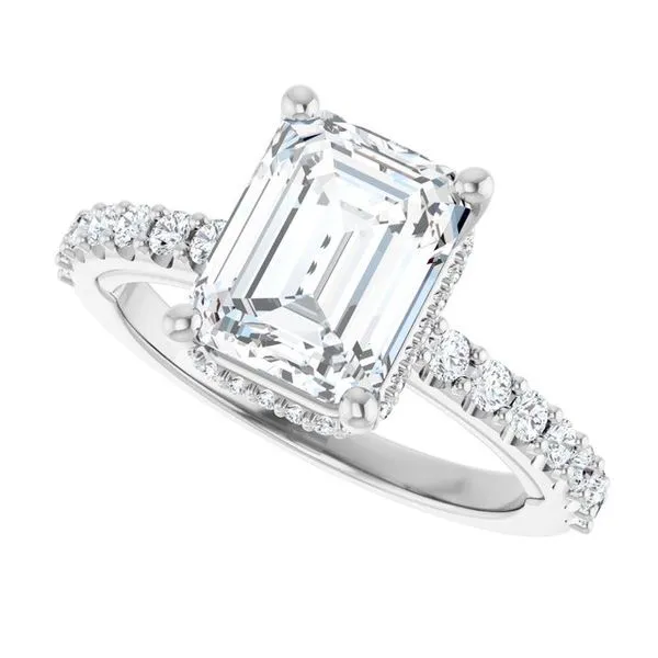 Hidden Halo-Style Engagement Ring Image 5 Raleigh Diamond Fine Jewelry Raleigh, NC