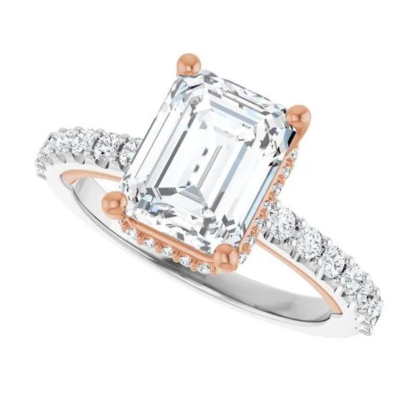 Hidden Halo-Style Engagement Ring Image 5 Hudson Valley Goldsmith New Paltz, NY