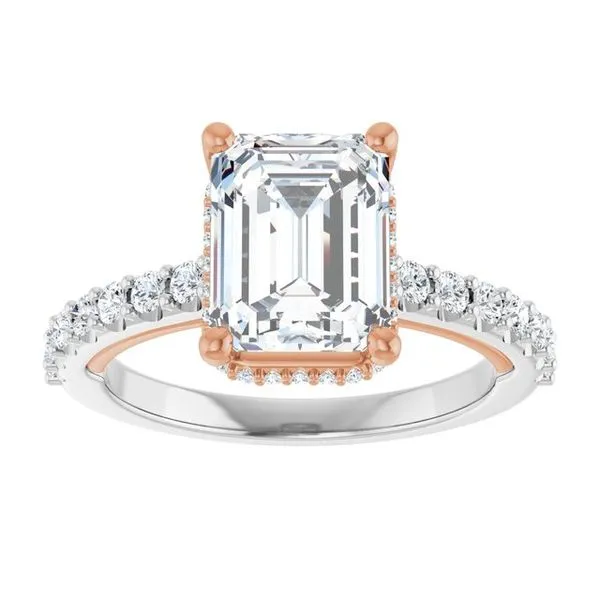 Hidden Halo-Style Engagement Ring Image 3 Hudson Valley Goldsmith New Paltz, NY