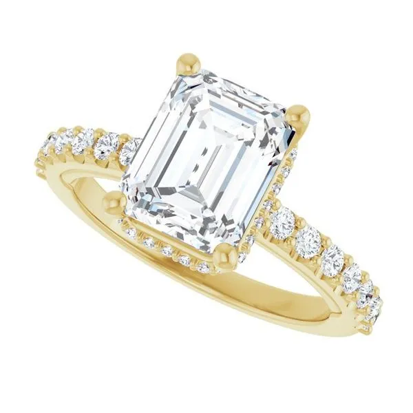 Hidden Halo-Style Engagement Ring Image 5 Hudson Valley Goldsmith New Paltz, NY