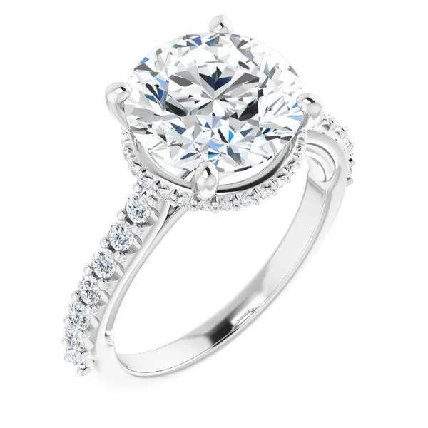 Hidden Halo-Style Engagement Ring
