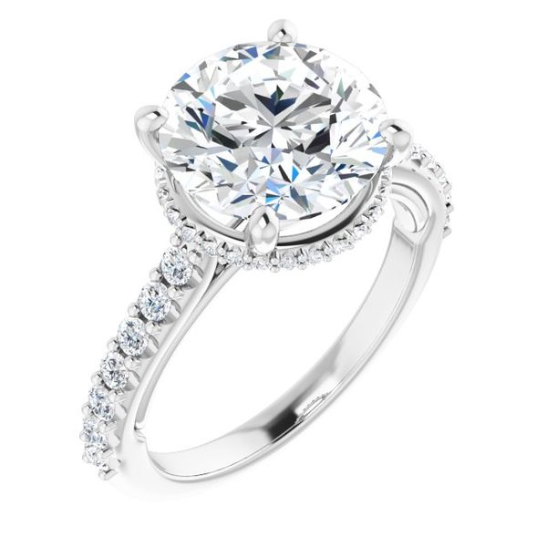 Hidden Halo-Style Engagement Ring