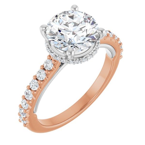 Hidden Halo-Style Engagement Ring
