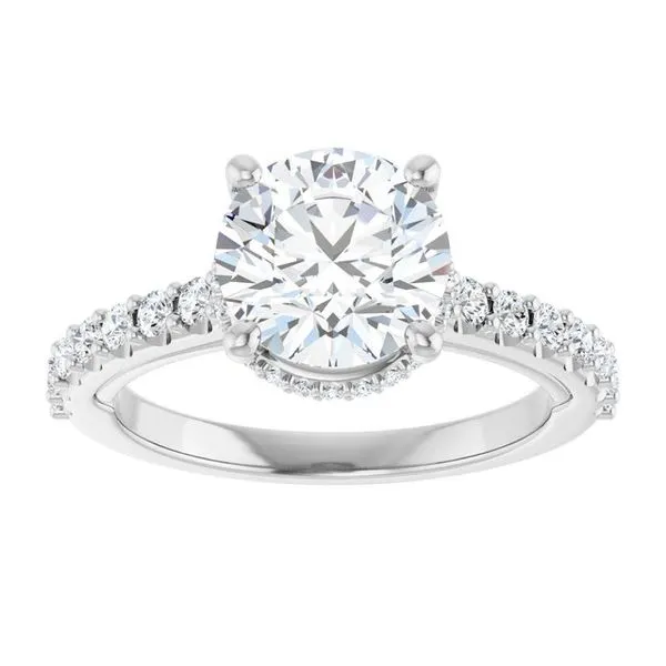 Hidden Halo-Style Engagement Ring Image 3 House of Silva Wooster, OH