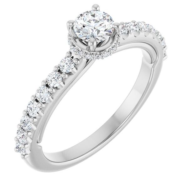 Hidden Halo-Style Engagement Ring