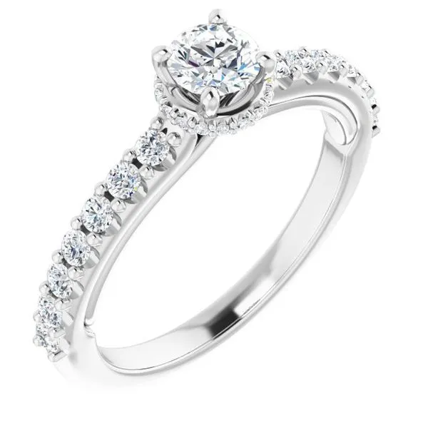 Hidden Halo-Style Engagement Ring