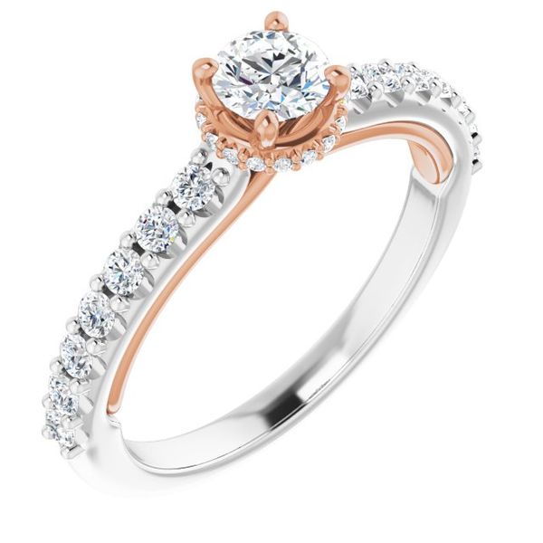 Hidden Halo-Style Engagement Ring