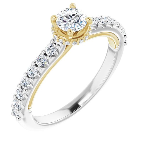 Hidden Halo-Style Engagement Ring