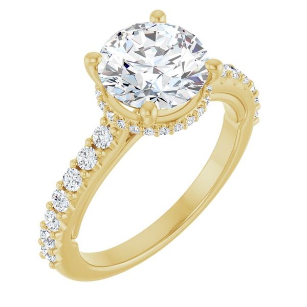 Hidden Halo-Style Engagement Ring