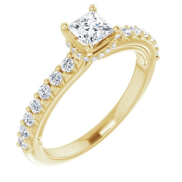 Hidden Halo-Style Engagement Ring