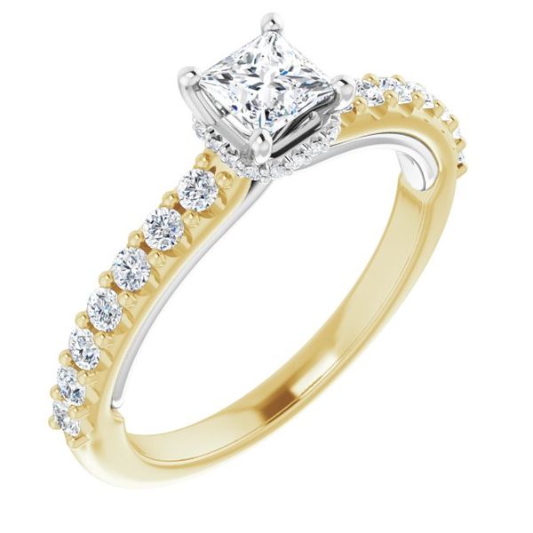 Hidden Halo-Style Engagement Ring