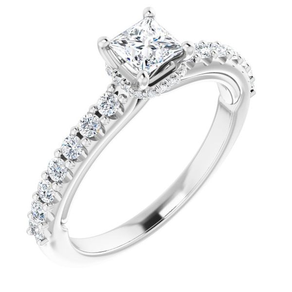 Hidden Halo-Style Engagement Ring