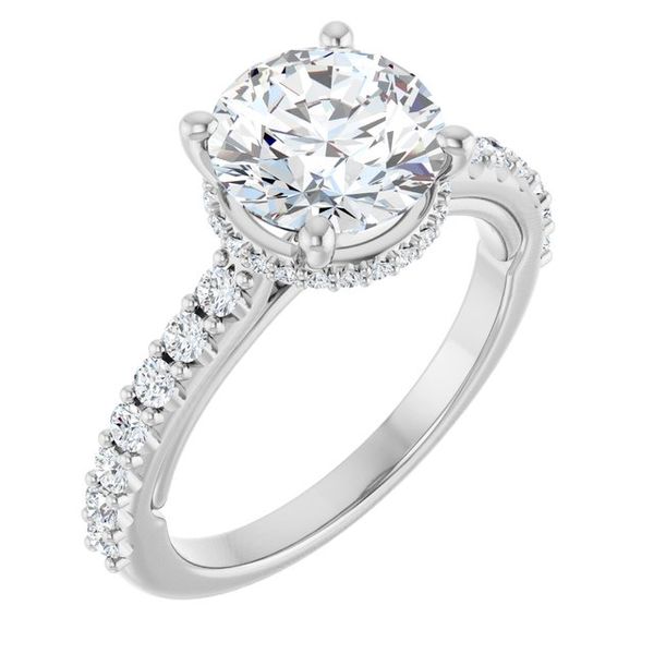 Hidden Halo-Style Engagement Ring