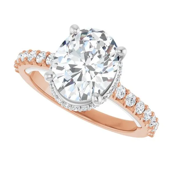 Hidden Halo-Style Engagement Ring Image 5 Hudson Valley Goldsmith New Paltz, NY