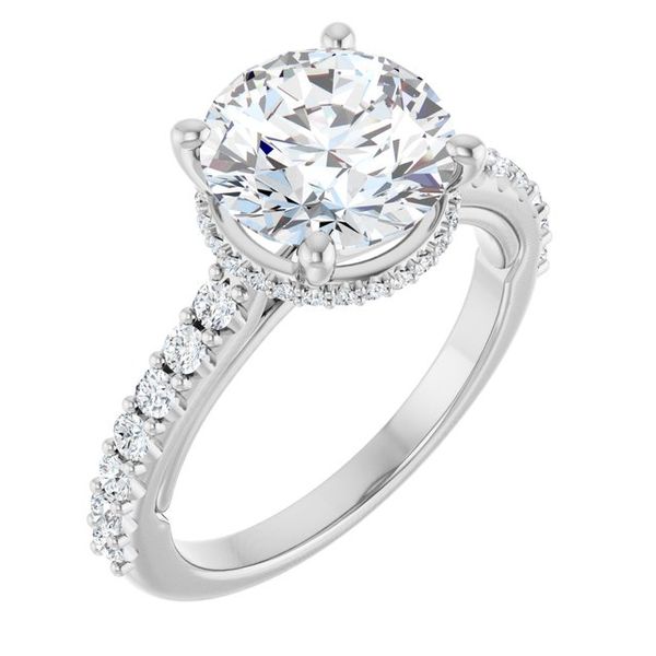 Hidden Halo-Style Engagement Ring