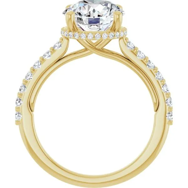 Hidden Halo-Style Engagement Ring Image 2 Hudson Valley Goldsmith New Paltz, NY