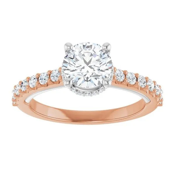Hidden Halo-Style Engagement Ring Image 3 Berilian Jewelers Folsom, CA