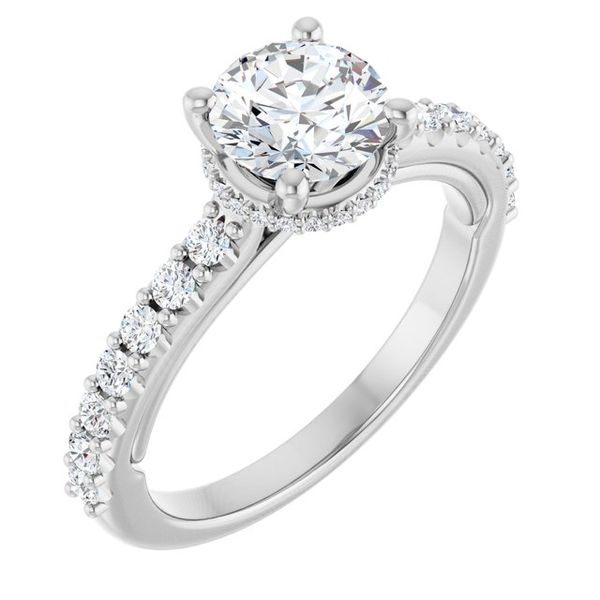 Hidden Halo-Style Engagement Ring