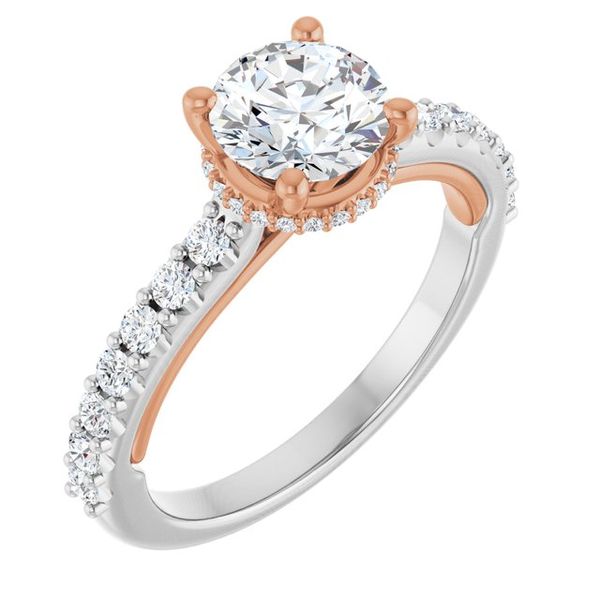 Hidden Halo-Style Engagement Ring