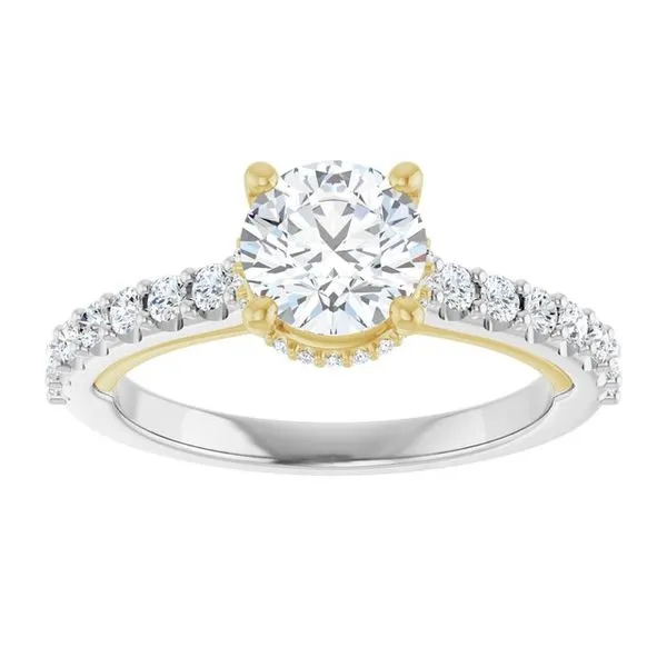 Hidden Halo-Style Engagement Ring Image 3 Hudson Valley Goldsmith New Paltz, NY