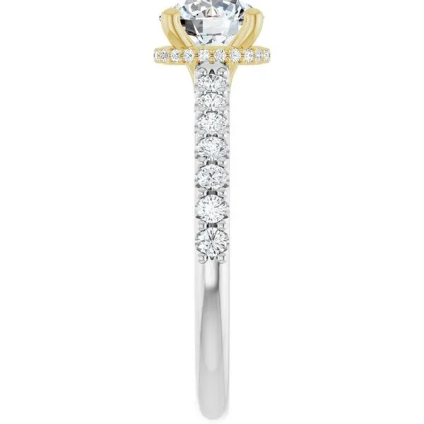 Hidden Halo-Style Engagement Ring Image 4 Hudson Valley Goldsmith New Paltz, NY