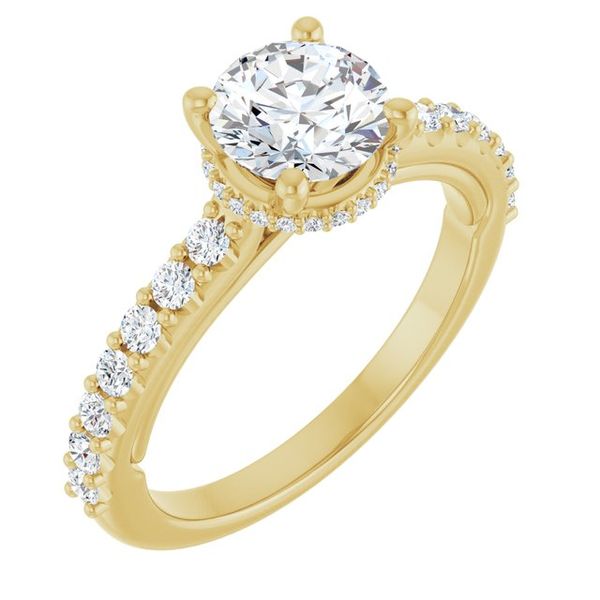 Hidden Halo-Style Engagement Ring