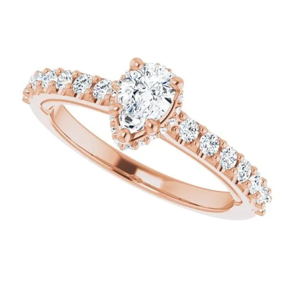 Hidden Halo-Style Engagement Ring Image 5 Hudson Valley Goldsmith New Paltz, NY