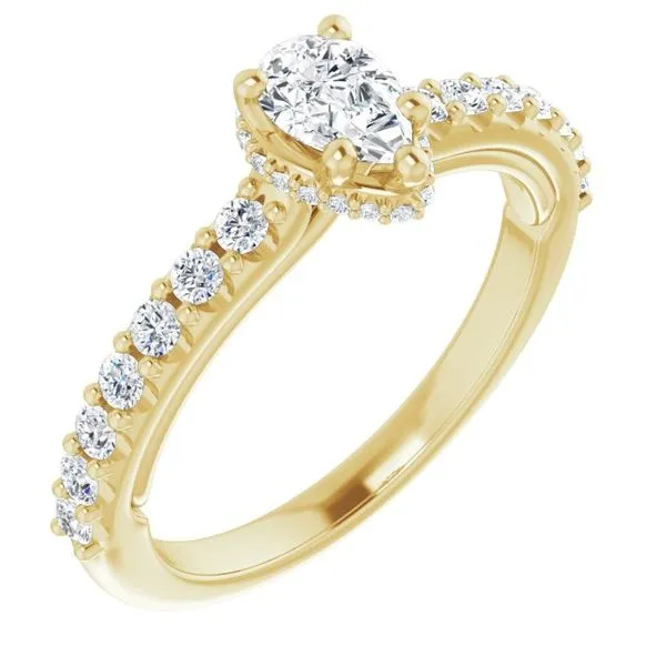 Hidden Halo-Style Engagement Ring