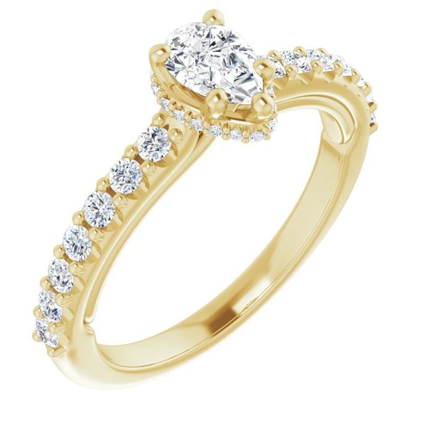 Hidden Halo-Style Engagement Ring