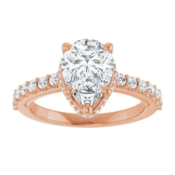 Hidden Halo-Style Engagement Ring Image 3 House of Silva Wooster, OH