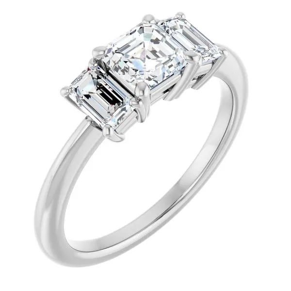 Three-Stone Engagement Ring Image 2 Berilian Jewelers Folsom, CA