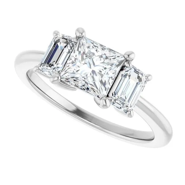 Three-Stone Engagement Ring Image 5 Berilian Jewelers Folsom, CA