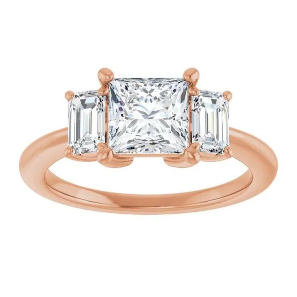 Three-Stone Engagement Ring Image 3 Berilian Jewelers Folsom, CA