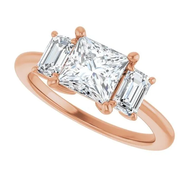 Three-Stone Engagement Ring Image 5 Berilian Jewelers Folsom, CA