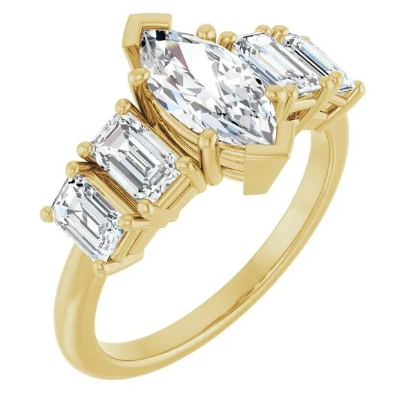 Five-Stone Engagement Ring Berilian Jewelers Folsom, CA