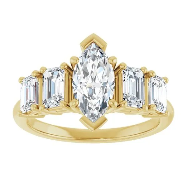 Five-Stone Engagement Ring Image 3 Berilian Jewelers Folsom, CA