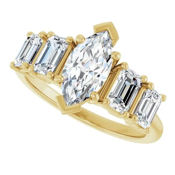 Five-Stone Engagement Ring Image 5 Berilian Jewelers Folsom, CA