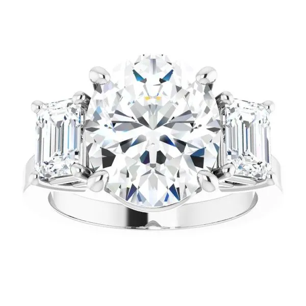Three-Stone Engagement Ring Image 3 Berilian Jewelers Folsom, CA