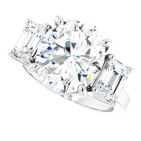 Three-Stone Engagement Ring Image 5 Berilian Jewelers Folsom, CA