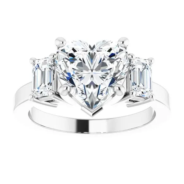 Three-Stone Engagement Ring Image 3 Berilian Jewelers Folsom, CA