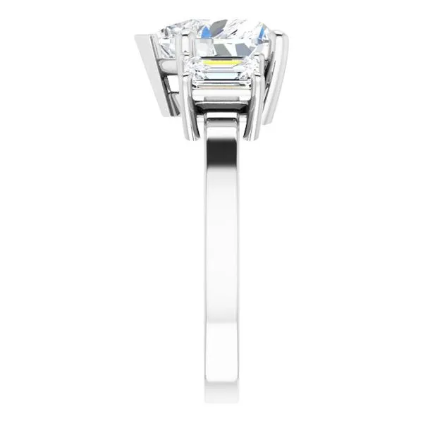 Three-Stone Engagement Ring Image 4 Berilian Jewelers Folsom, CA