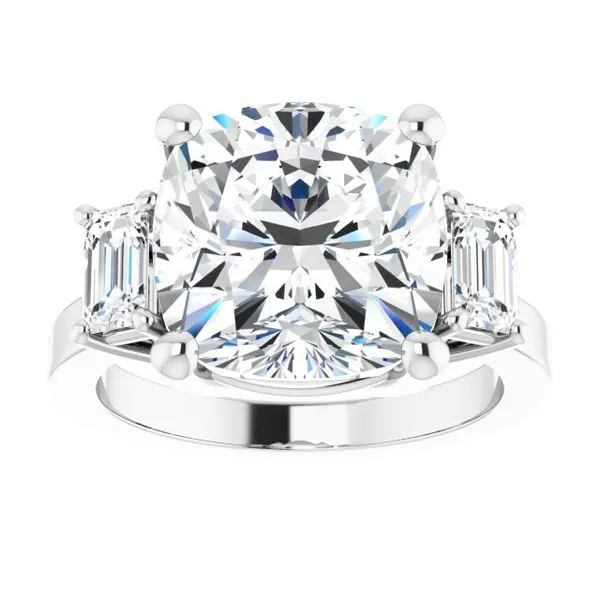 Three-Stone Engagement Ring Image 3 Berilian Jewelers Folsom, CA