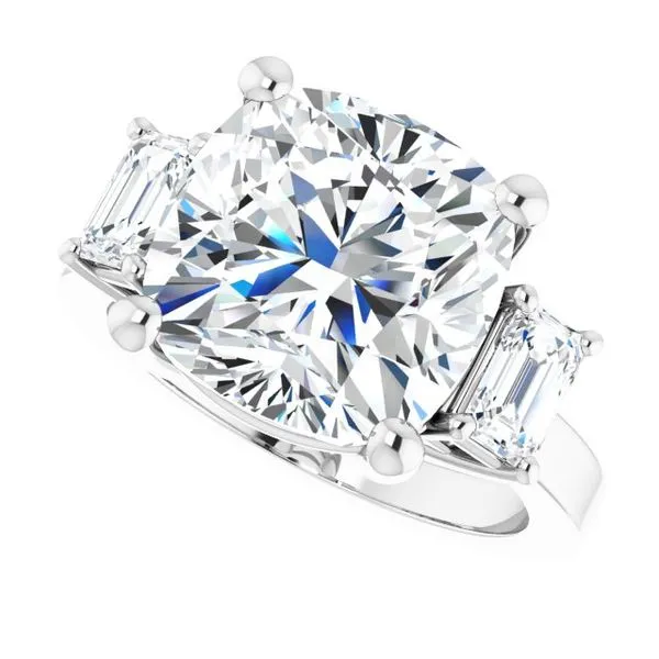 Three-Stone Engagement Ring Image 5 Berilian Jewelers Folsom, CA