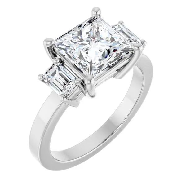 Three-Stone Engagement Ring Berilian Jewelers Folsom, CA