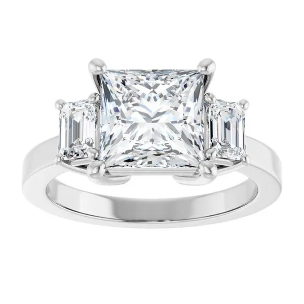 Three-Stone Engagement Ring Image 3 Berilian Jewelers Folsom, CA