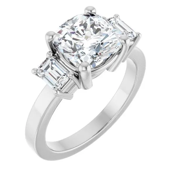 Three-Stone Engagement Ring Berilian Jewelers Folsom, CA
