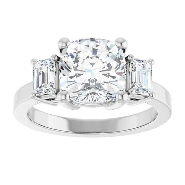 Three-Stone Engagement Ring Image 3 Berilian Jewelers Folsom, CA